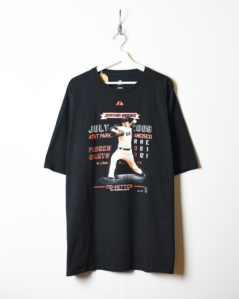 Vintage 00s Black Majestic San Francisco Giants Jonathan Sanchez No-Hitter T -Shirt - XX-Large Cotton– Domno Vintage