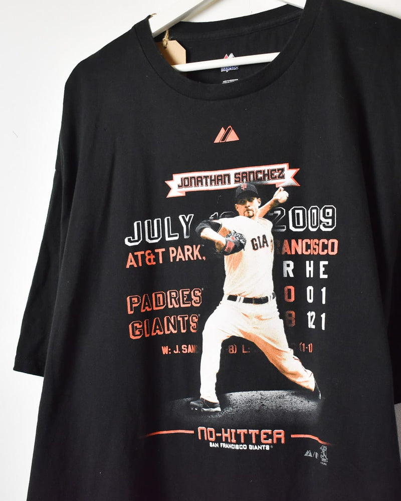 San Francisco Giants 2010 World Series Champions Black Majestic Large  T-Shirt