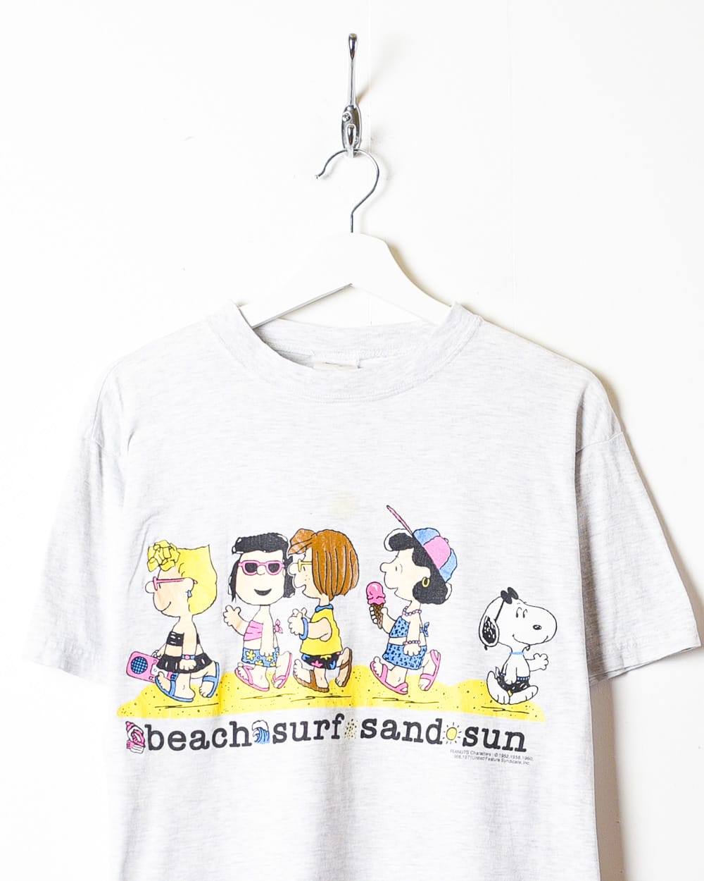 Stone Snoopy Beach Surf Sand Sun Single Stitch T-Shirt - Small