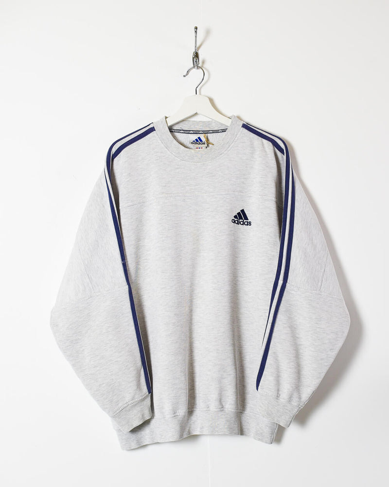 Vintage 90s Cotton Mix Plain Stone Adidas Sweatshirt - X-Large