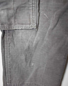 Grey Carhartt Distressed Double Knee Carpenter Jeans - W32 L32
