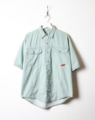 BabyBlue Double Pocket Striped Short Sleeved Shirt - Medium