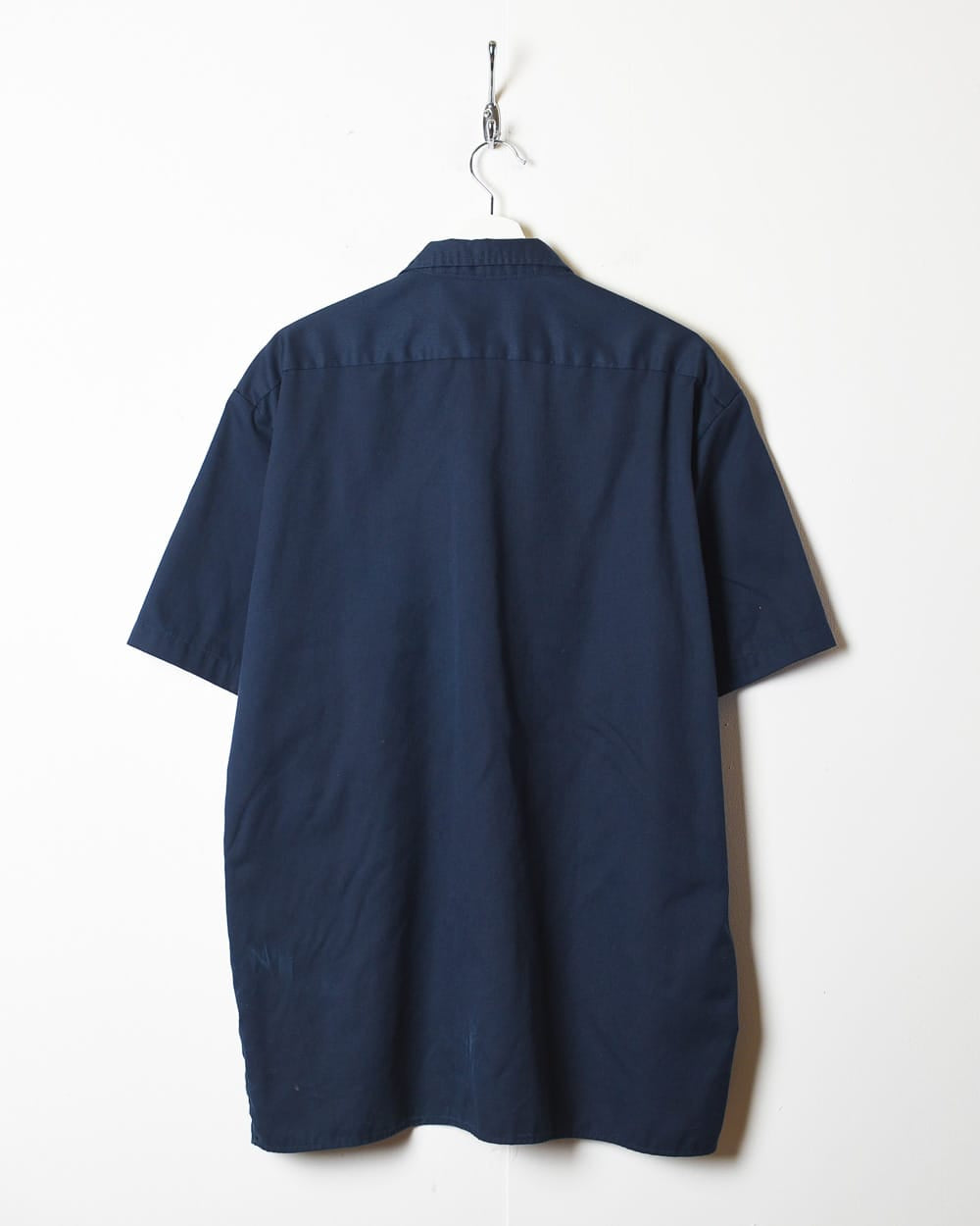 Navy Dickies Double Pocket Short Sleeved Shirt - Large