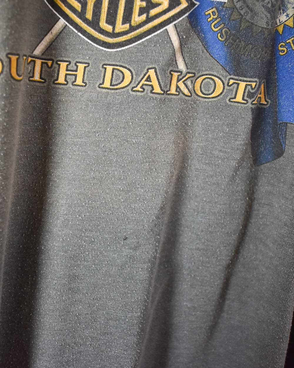 Grey Harley Davidson Sturgis South Dakota Graphic T-Shirt - XX-Large