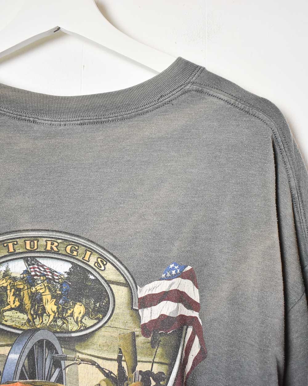 Grey Harley Davidson Sturgis South Dakota Graphic T-Shirt - XX-Large