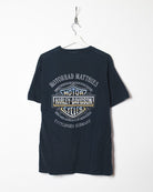 Black Harley Davidson Eagle Graphic T-Shirt - Medium