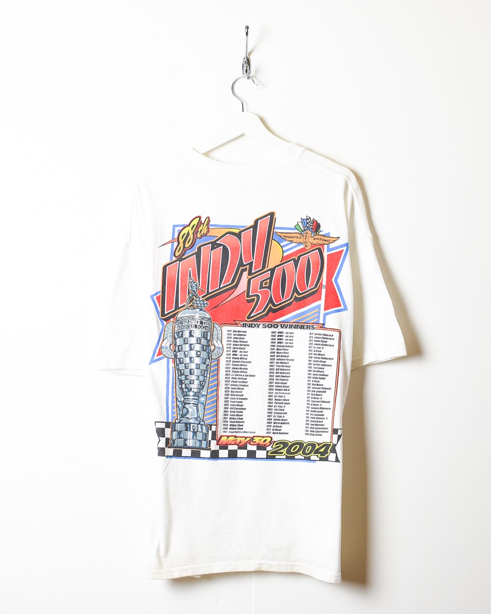 White Indianapolis 500 2004 T-Shirt - XX-Large