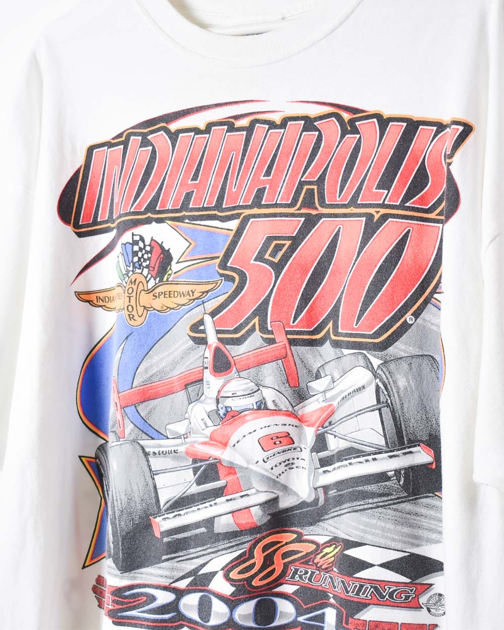 White Indianapolis 500 2004 T-Shirt - XX-Large