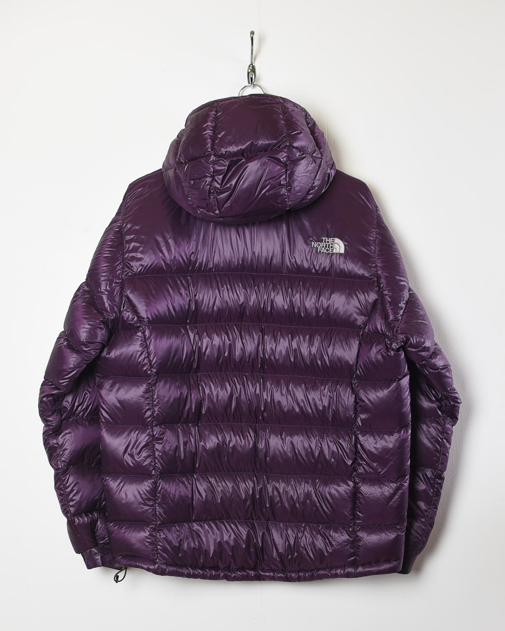 Purple The North Face Hooded Nuptse 700 Down Puffer Jacket - Medium
