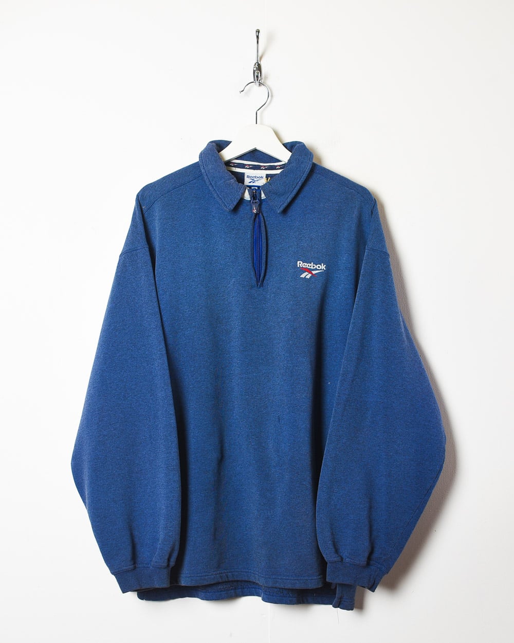 Blue Reebok 1/4 Zip Collared Sweatshirt - XX-Large
