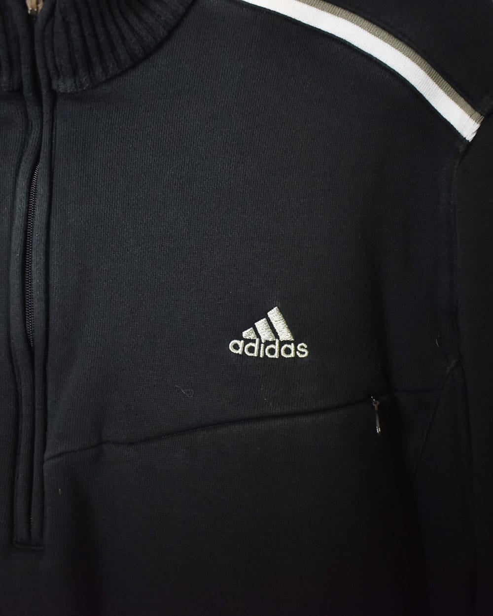 Black Adidas 1/4 Zip Sweatshirt - Large