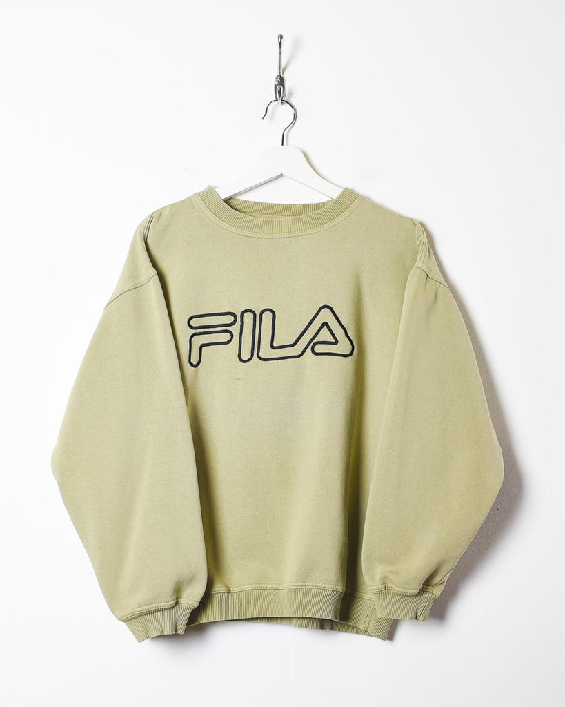 90s Neutral Fila Sweatshirt - Small N/A– Vintage