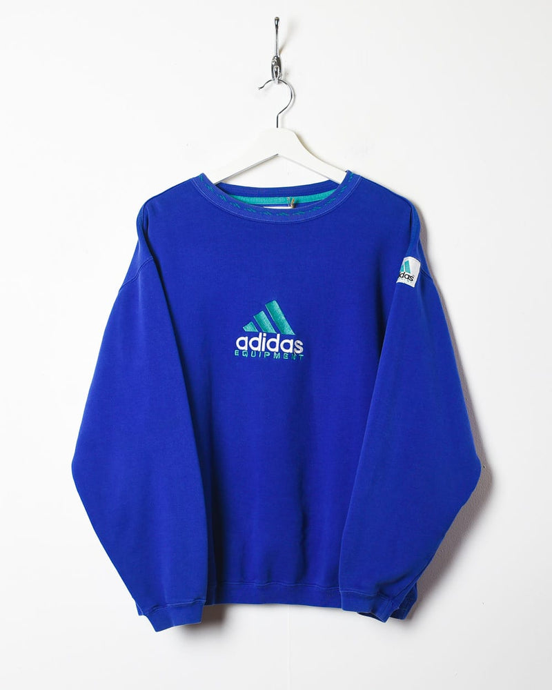 plataforma línea apenas Vintage 90s Blue Adidas Equipment Sweatshirt - Medium Cotton mix– Domno  Vintage