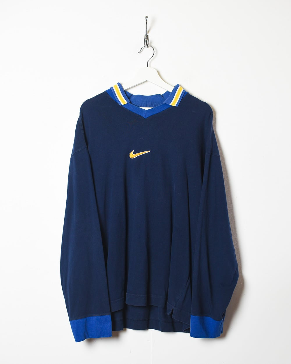 Navy Nike Collared Sweatshirt - Large