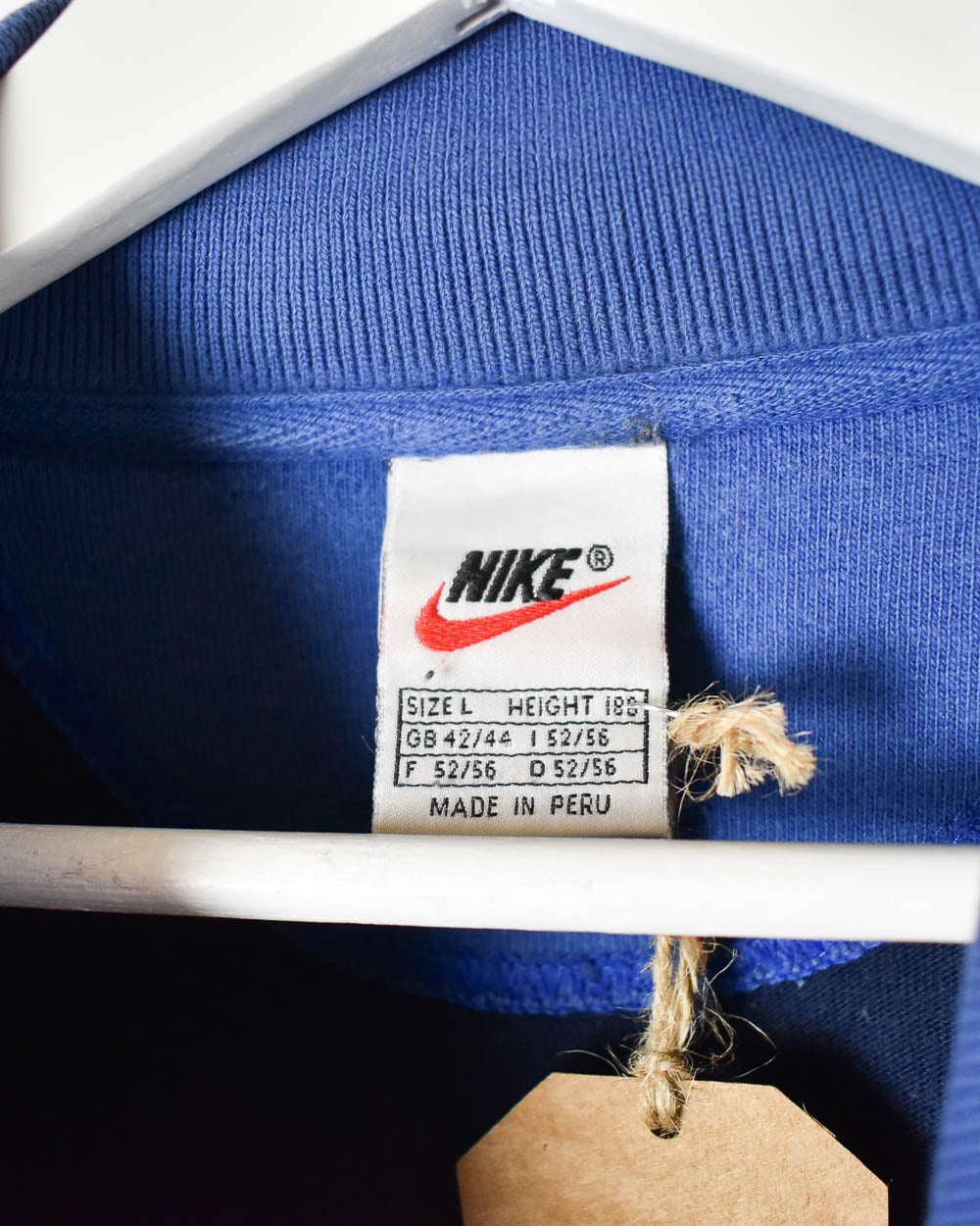 Navy Nike Collared Sweatshirt - Large