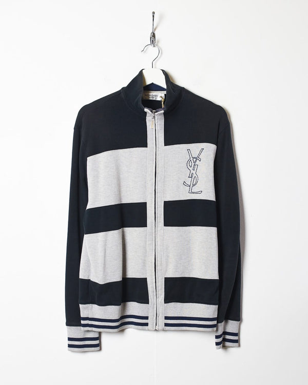 Black Yves Saint Laurent Zip-Through Sweatshirt - Medium