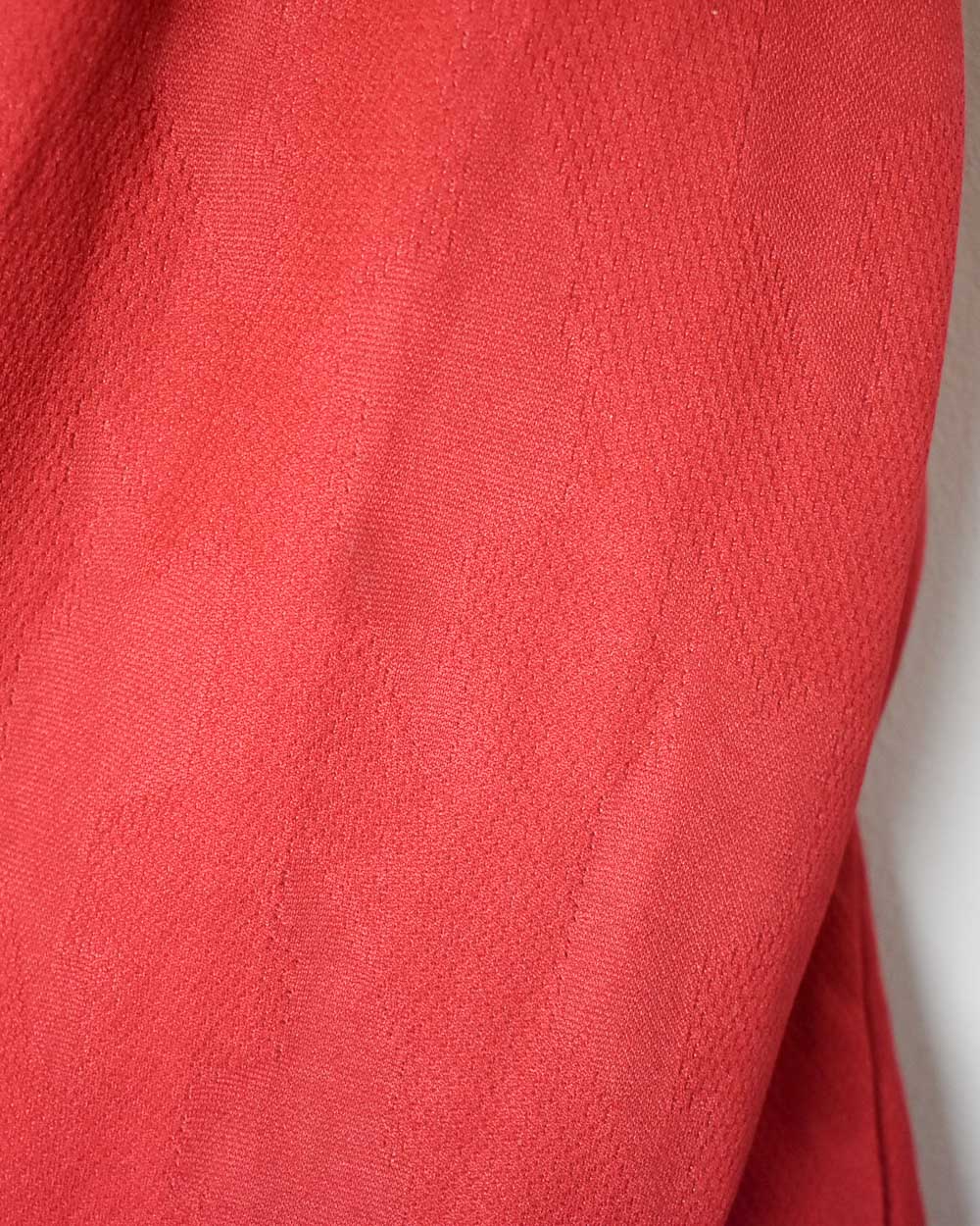 Red Nike Team Collared Long Sleeved Football Shirt - Medium