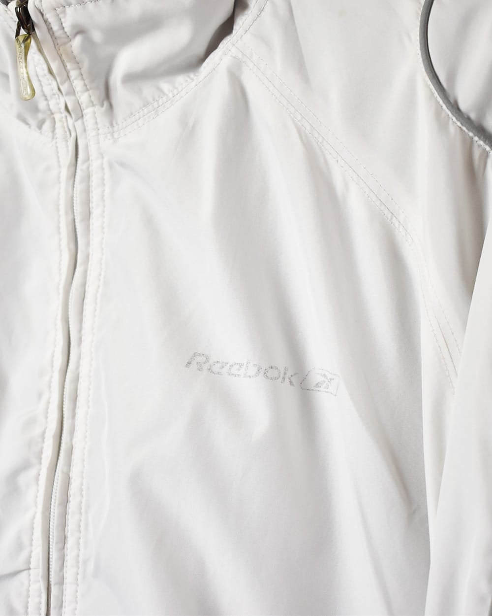 White Reebok Windbreaker Jacket - Medium