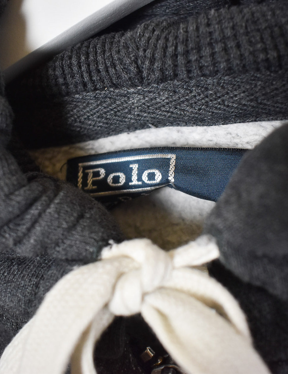 Grey Polo Ralph Lauren Zip-Through Hoodie - Medium