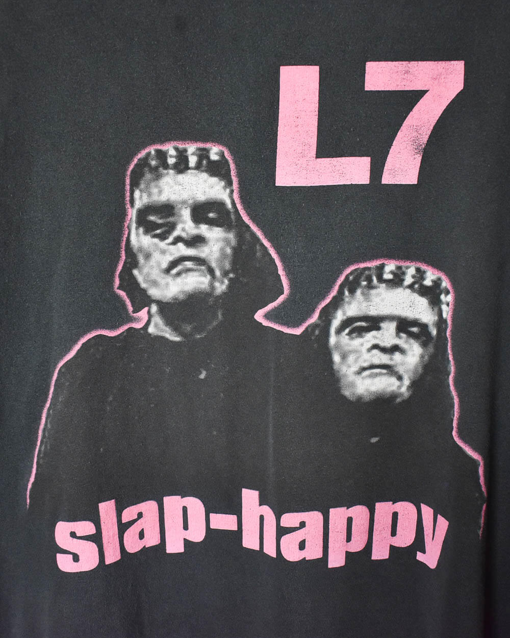 Black Vintage Slap Happy T-Shirt - Large