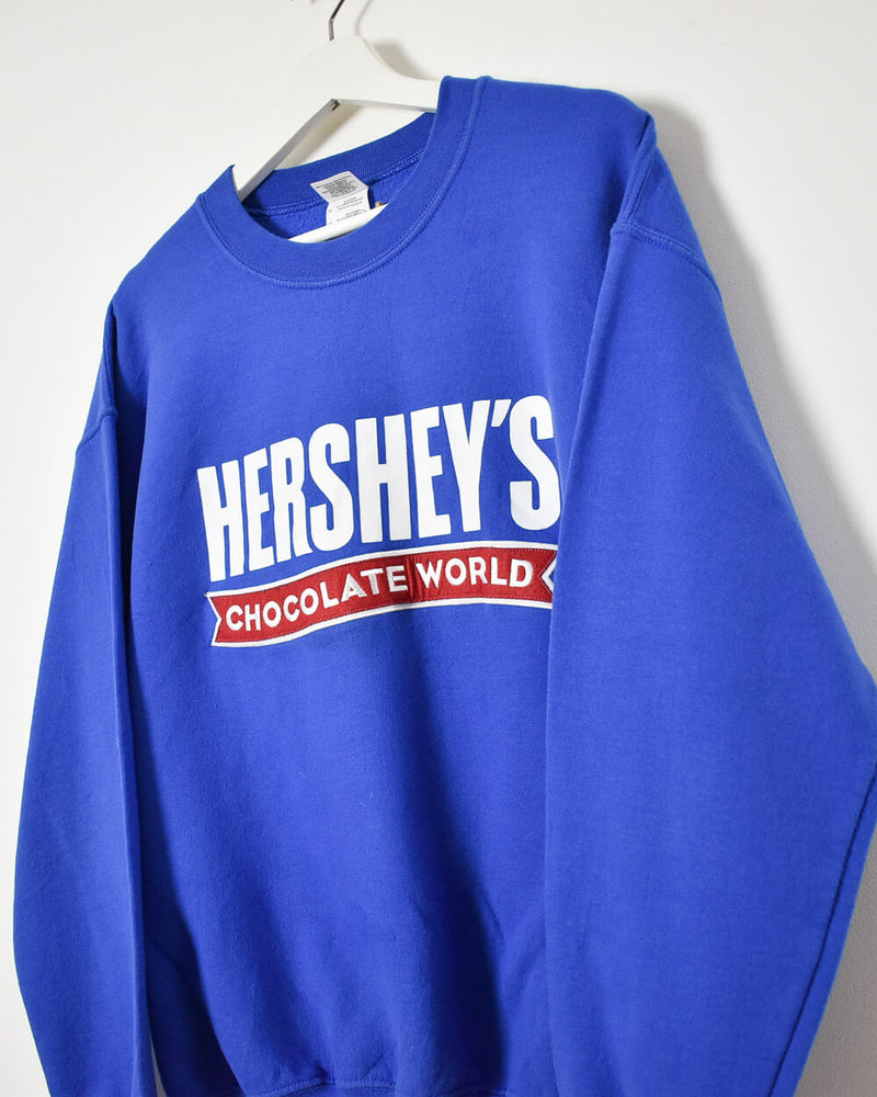 Vintage 00s Cotton Mix Blue Gildan Hershey's Chocolate World Sweatshirt ...