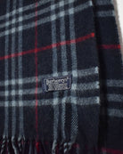 Navy Burberry Cashmere Scarf