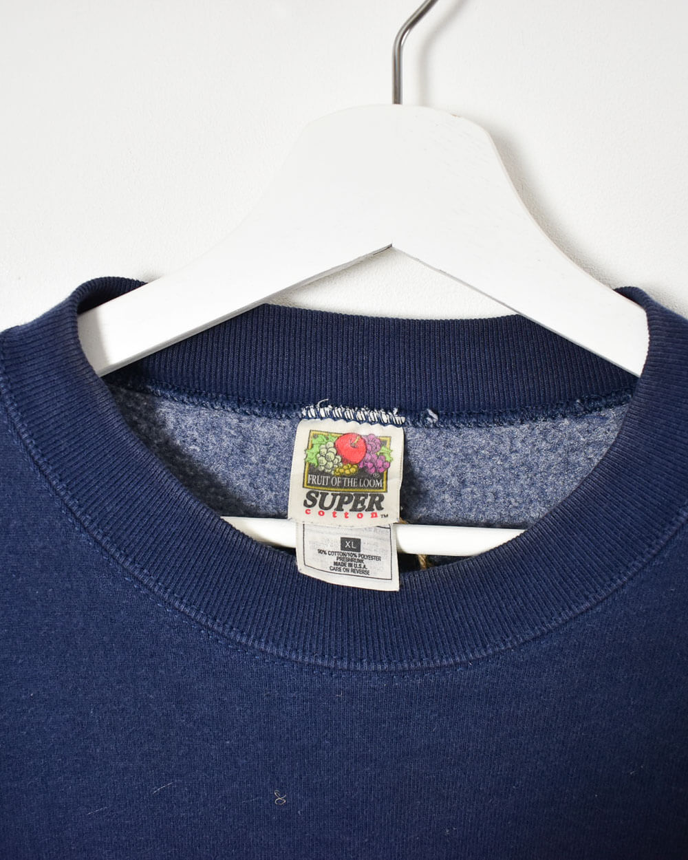 Vintage 00s Cotton Navy Fruit of The Loom Michigan Sweatshirt - X