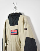 Napapijri Geographic 1/4 Zip Hooded Winter Coat - Medium - Domno Vintage 90s, 80s, 00s Retro and Vintage Clothing 