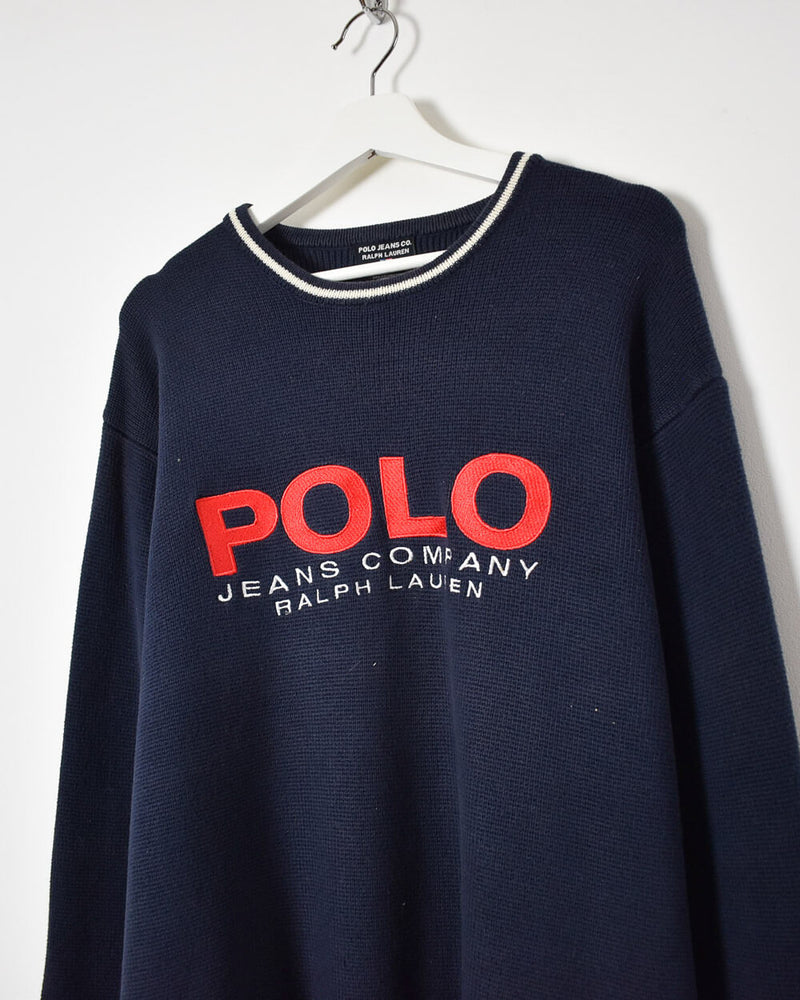 Ralph Lauren Polo Jeans Co. Knitted Sweatshirt - Medium - Domno Vintage 90s, 80s, 00s Retro and Vintage Clothing 