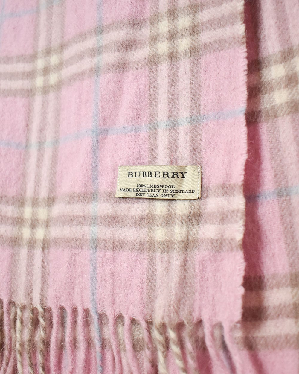 Pink Burberry Lambswool Scarf