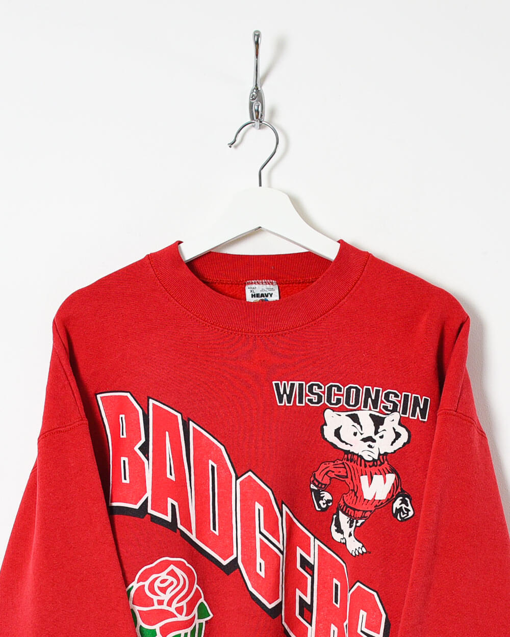 Fruit of The Loom Badgers Roswbowl Wisconsin Sweatshirt - Large - Domno Vintage 90s, 80s, 00s Retro and Vintage Clothing 