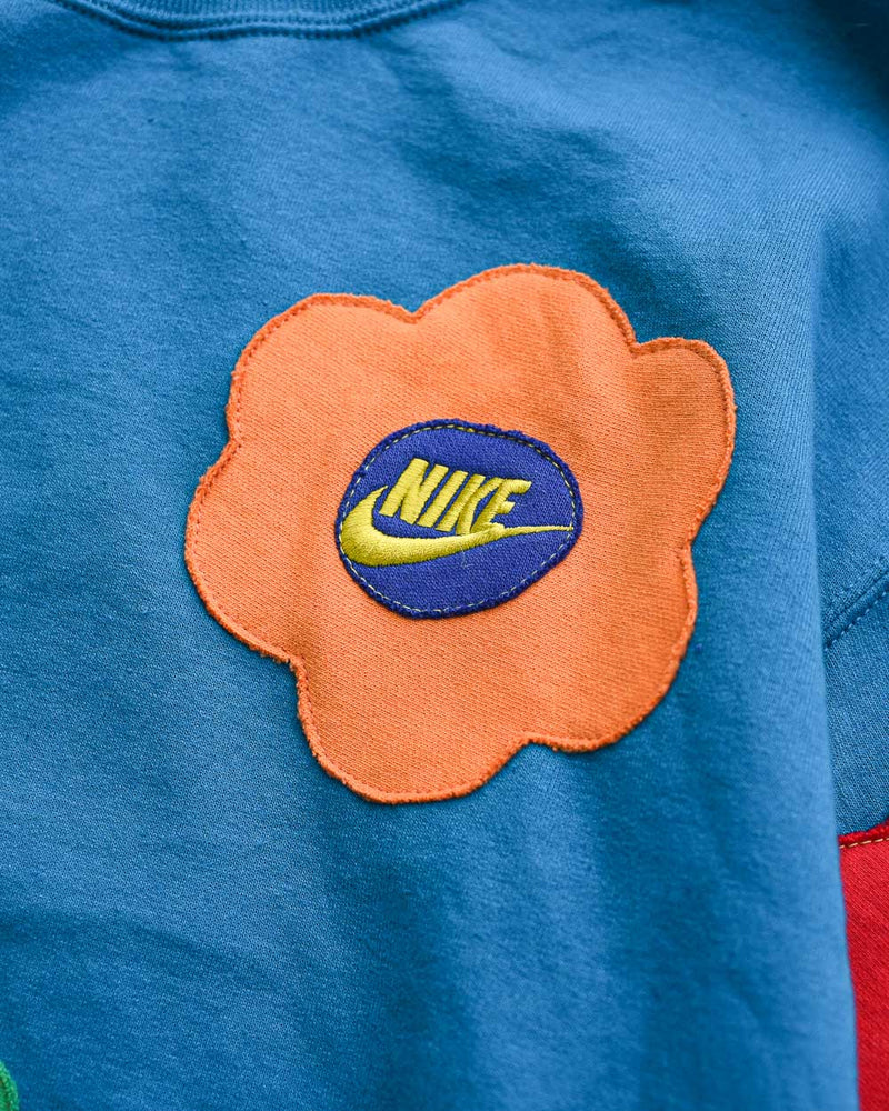 Custom Reworked Nike Flowered Sweatshirt - Small