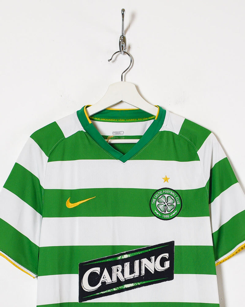 2007/08 Nike Celtic FC Home Kit Jersey Green White Small