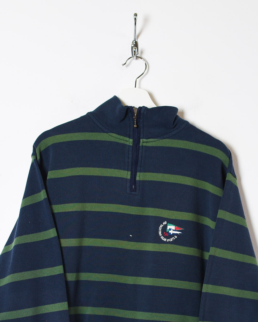 Navy Bounded Water Yachting Gear 1/4 Zip Sweatshirt - Small