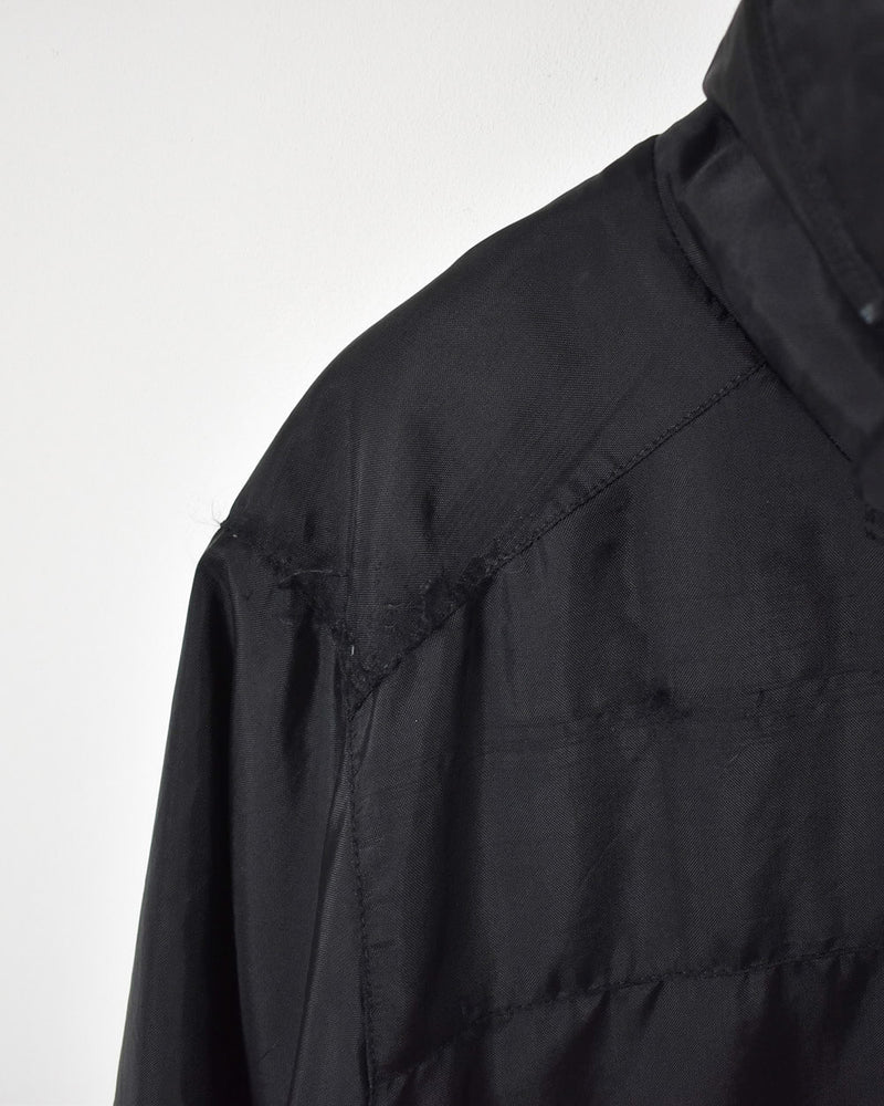 Vintage 00s Nylon Plain Black Nike The Athletic Dept. Winter Coat