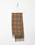 Neutral Burberry Merino Wool Scarf