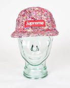 Pink Supreme Liberty Paint Splatter Camp Cap