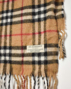 Neutral Burberry Merino Wool Scarf