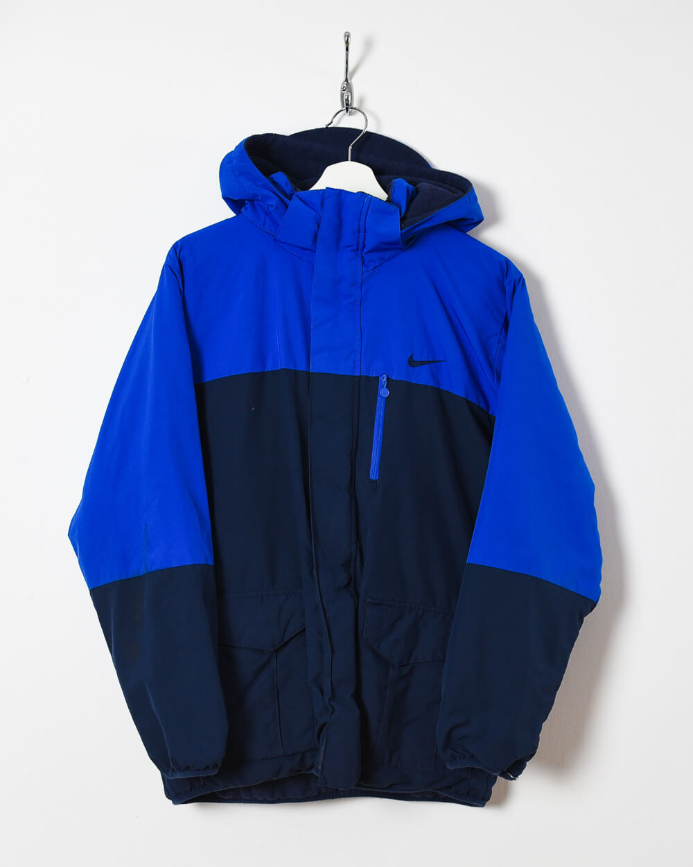 Nike Reversible Hooded Fleece Winter Coat - Small - Domno Vintage 90s, 80s, 00s Retro and Vintage Clothing 