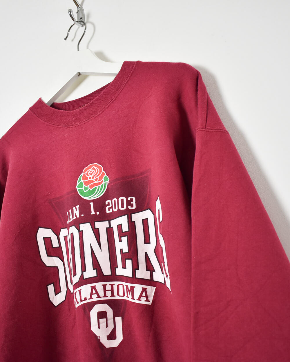 Hanes Sooners Oklahoma Football 2003 Sweatshirt - Medium - Domno Vintage 90s, 80s, 00s Retro and Vintage Clothing 