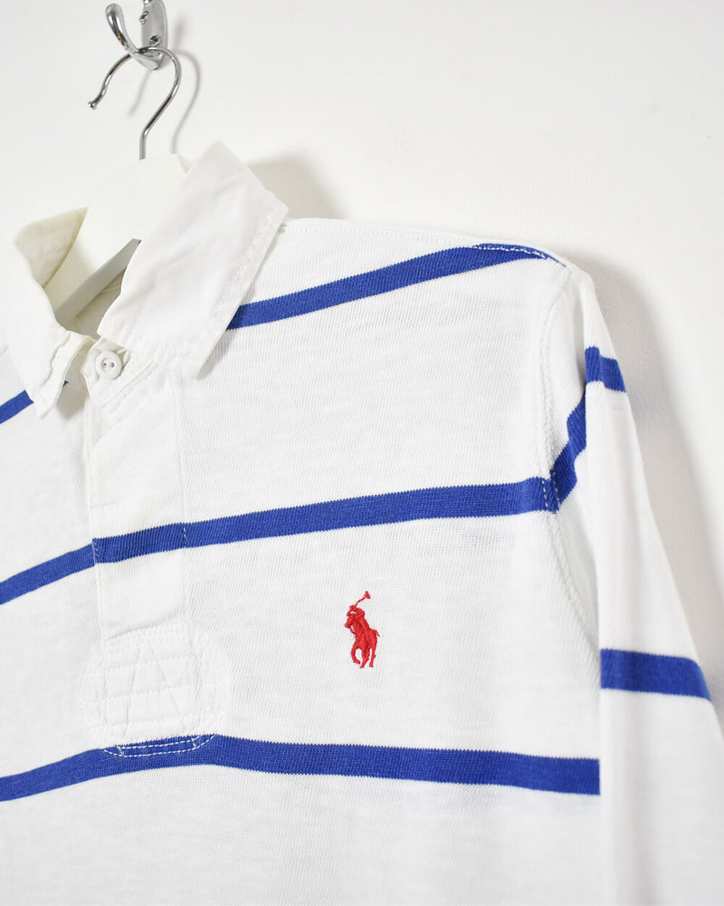 Ralph Lauren Long Sleeved Rugby Shirt - Small - Domno Vintage 90s, 80s, 00s Retro and Vintage Clothing 