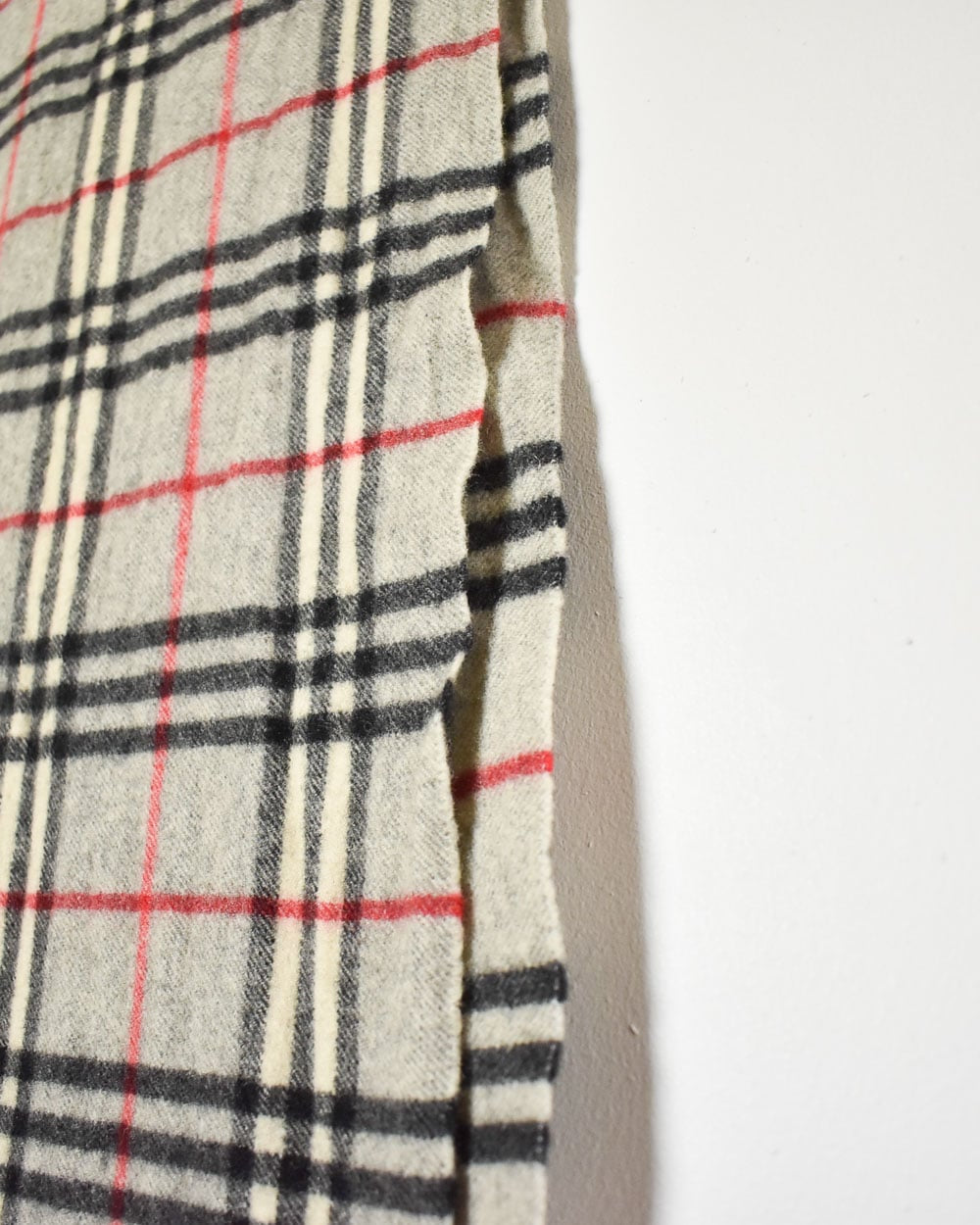 Grey Burberry Lambswool Scarf