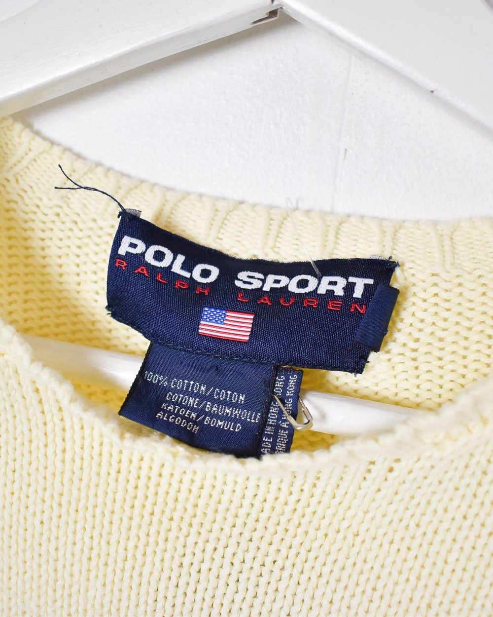 Yellow Polo Sport Ralph Lauren Knitted Sweatshirt - X-Small