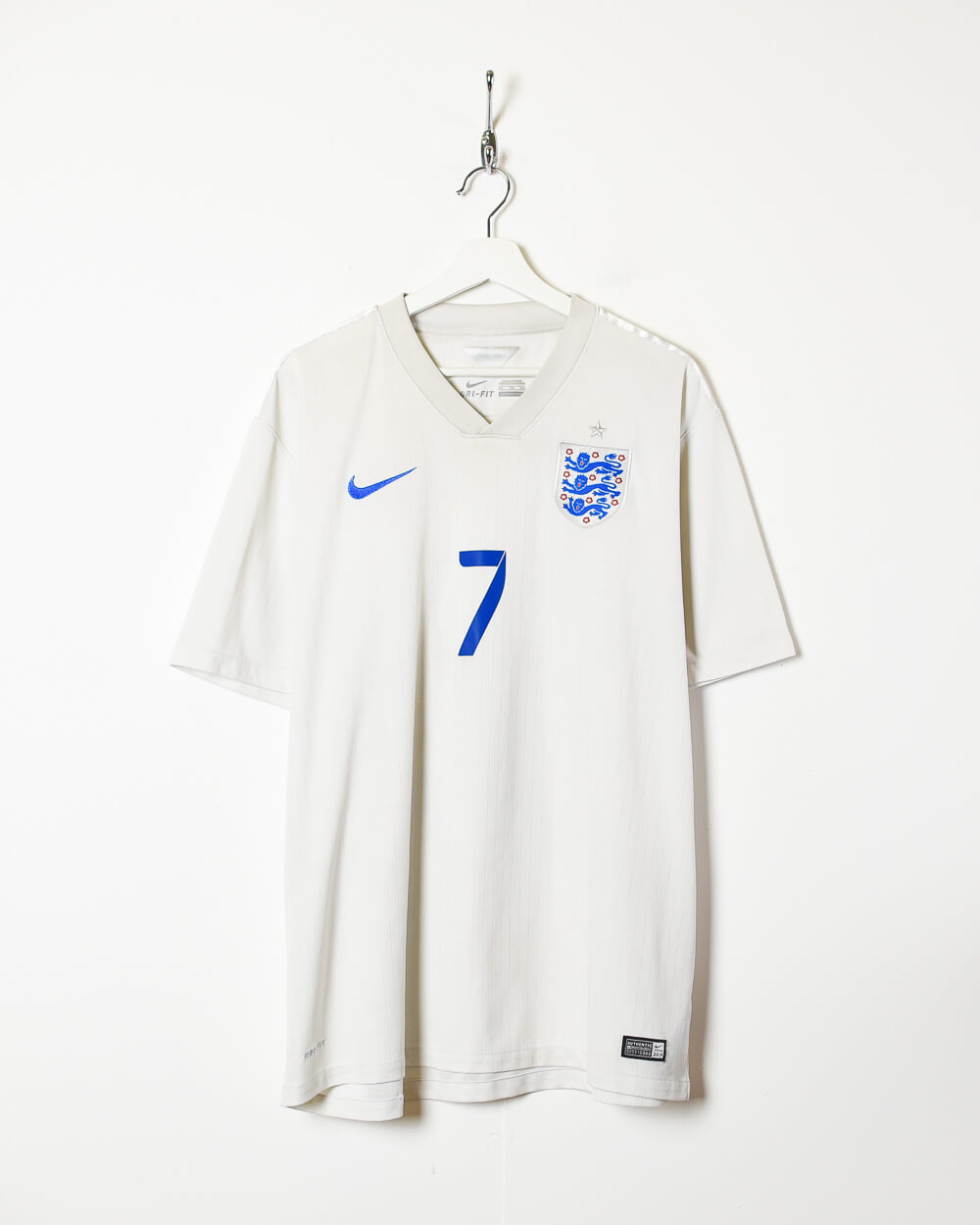 Stone Nike 2014 England Wilshire 7 Home Shirt - XX-Large