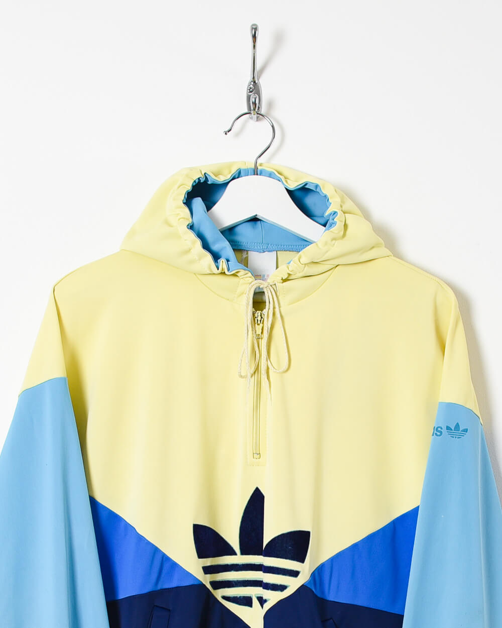 Adidas 1/4 Zip Hoodeed Tracksuit Top - Small - Domno Vintage 90s, 80s, 00s Retro and Vintage Clothing 