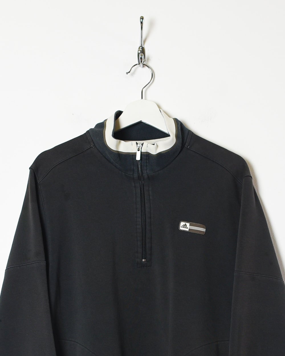 Black Adidas 1/4 Zip Sweatshirt - Large