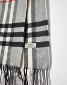 Grey Burberry Cashmere Scarf