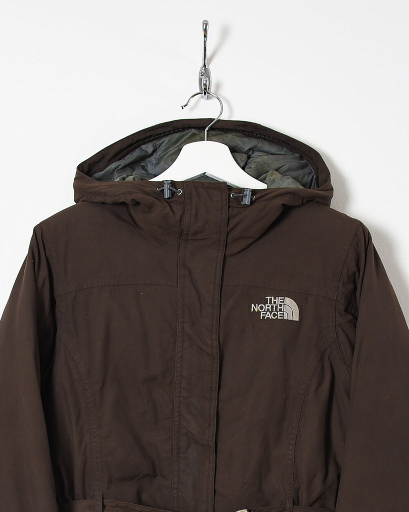 Vintage s Nylon Plain Brown The North Face Hooded Winter Coat