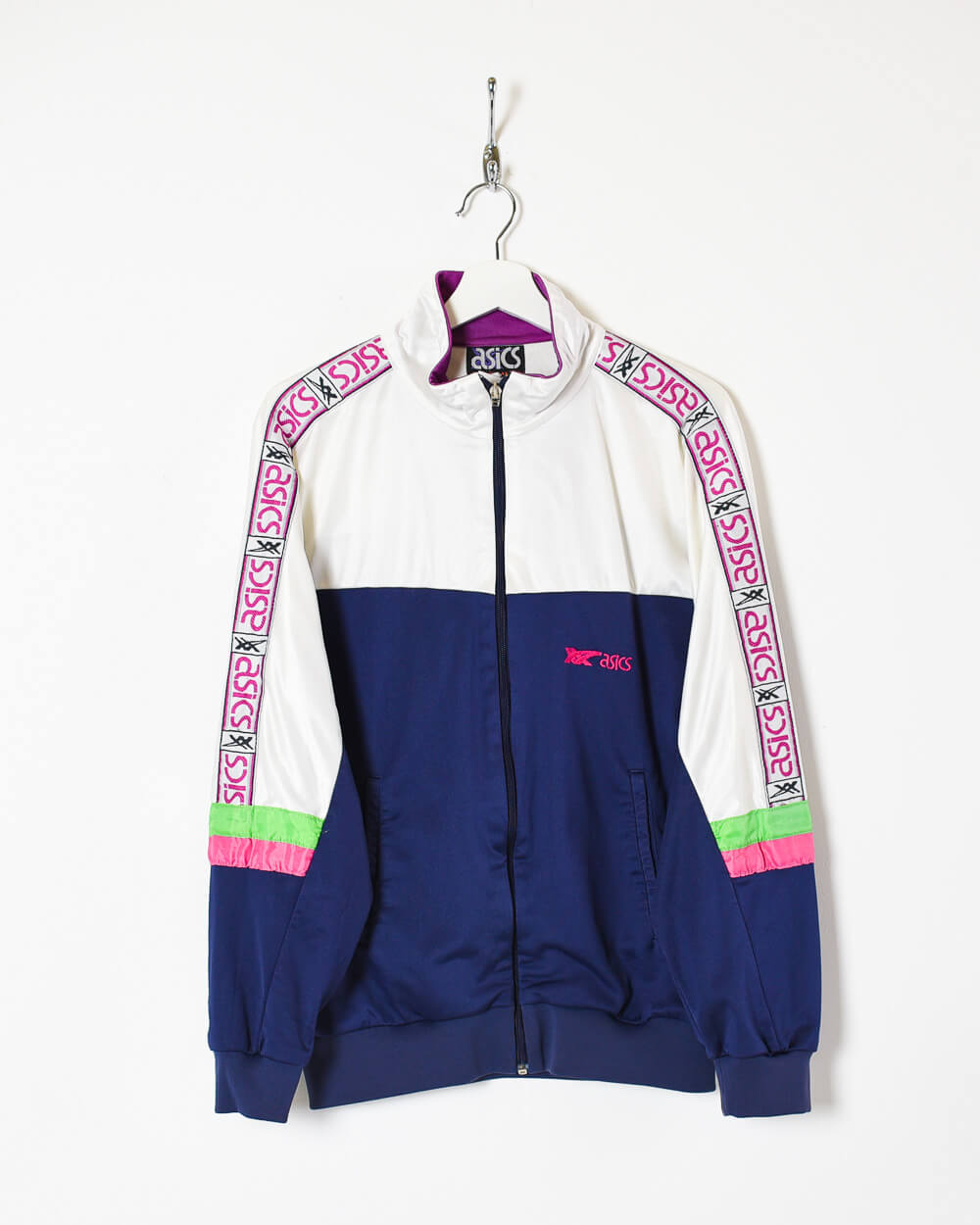 White Asics Tracksuit Top - Small