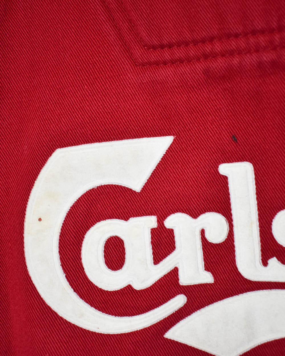 Red Adidas Liverpool Carlsberg Drill Pullover Jacket - Small